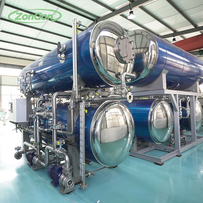 静的水浸漬レトルト